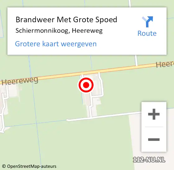 Locatie op kaart van de 112 melding: Brandweer Met Grote Spoed Naar Schiermonnikoog, Heereweg op 29 oktober 2022 13:16