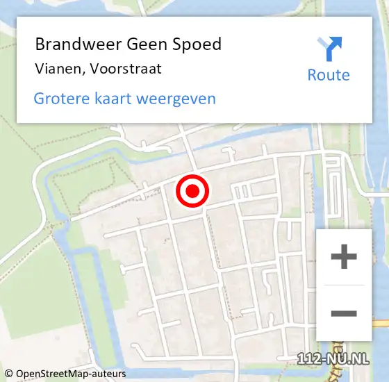 Locatie op kaart van de 112 melding: Brandweer Geen Spoed Naar Vianen, Voorstraat op 30 oktober 2022 00:34