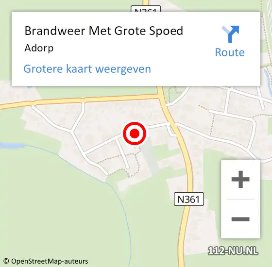 Locatie op kaart van de 112 melding: Brandweer Met Grote Spoed Naar Adorp op 30 oktober 2022 00:39