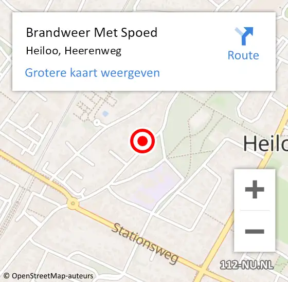Locatie op kaart van de 112 melding: Brandweer Met Spoed Naar Heiloo, Heerenweg op 30 oktober 2022 07:59