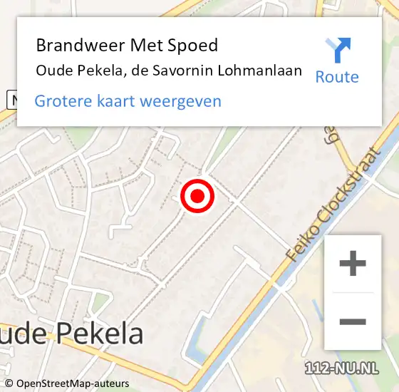 Locatie op kaart van de 112 melding: Brandweer Met Spoed Naar Oude Pekela, de Savornin Lohmanlaan op 30 oktober 2022 08:32
