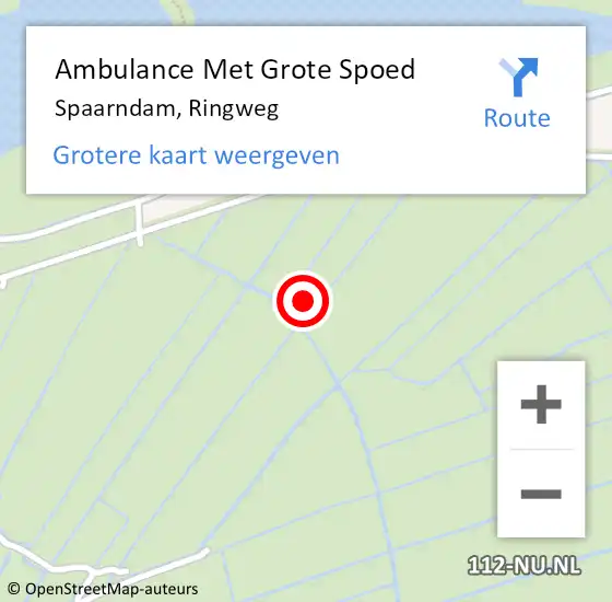 Locatie op kaart van de 112 melding: Ambulance Met Grote Spoed Naar Spaarndam, Ringweg op 30 oktober 2022 15:00