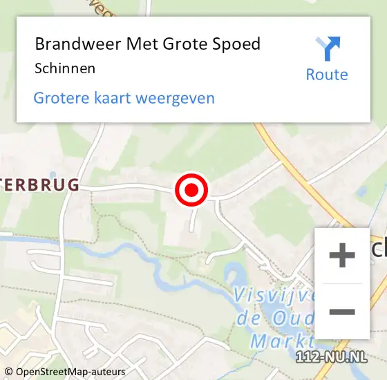 Locatie op kaart van de 112 melding: Brandweer Met Grote Spoed Naar Schinnen op 30 oktober 2022 16:50