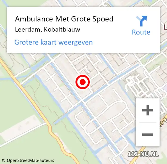 Locatie op kaart van de 112 melding: Ambulance Met Grote Spoed Naar Leerdam, Kobaltblauw op 31 oktober 2022 04:08