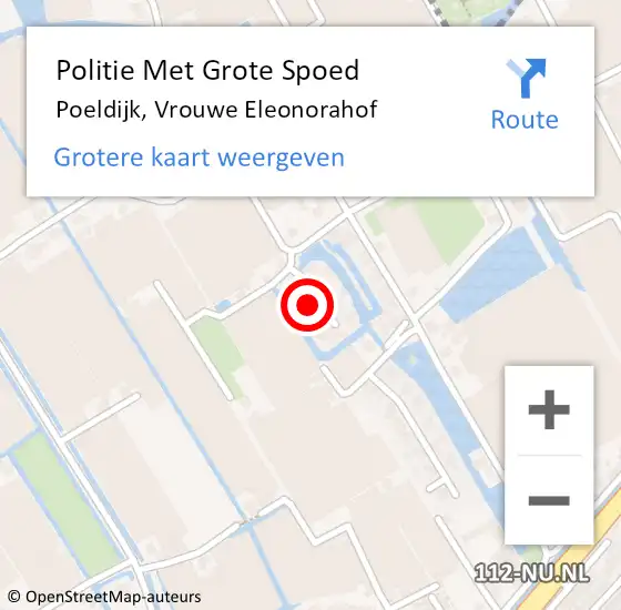 Locatie op kaart van de 112 melding: Politie Met Grote Spoed Naar Poeldijk, Vrouwe Eleonorahof op 31 oktober 2022 05:40