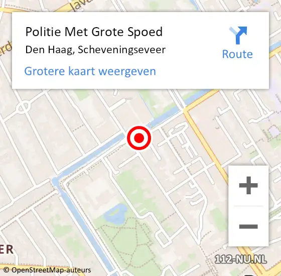 Locatie op kaart van de 112 melding: Politie Met Grote Spoed Naar Den Haag, Scheveningseveer op 31 oktober 2022 13:46