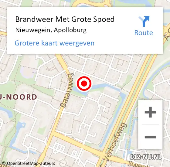 Locatie op kaart van de 112 melding: Brandweer Met Grote Spoed Naar Nieuwegein, Apolloburg op 31 oktober 2022 19:00