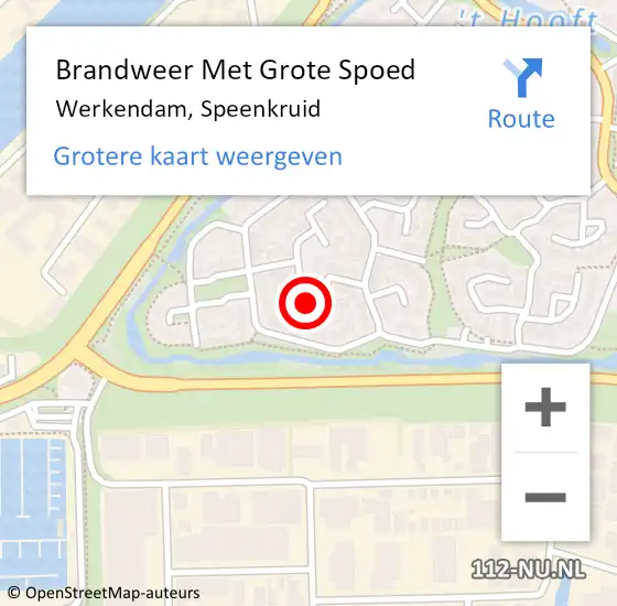 Locatie op kaart van de 112 melding: Brandweer Met Grote Spoed Naar Werkendam, Speenkruid op 31 oktober 2022 19:23