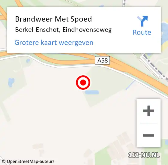 Locatie op kaart van de 112 melding: Brandweer Met Spoed Naar Berkel-Enschot, Eindhovenseweg op 31 oktober 2022 21:40