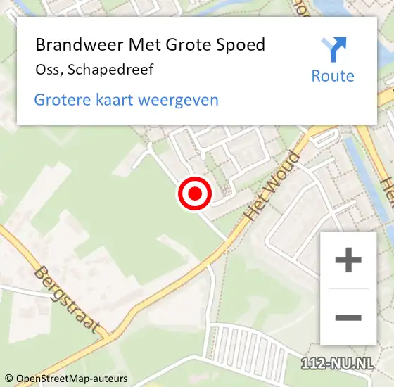 Locatie op kaart van de 112 melding: Brandweer Met Grote Spoed Naar Oss, Schapedreef op 31 oktober 2022 23:17