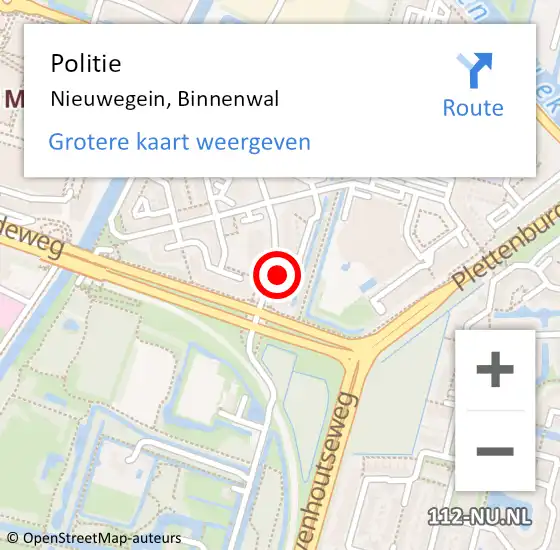 Locatie op kaart van de 112 melding: Politie Nieuwegein, Binnenwal op 1 november 2022 10:11