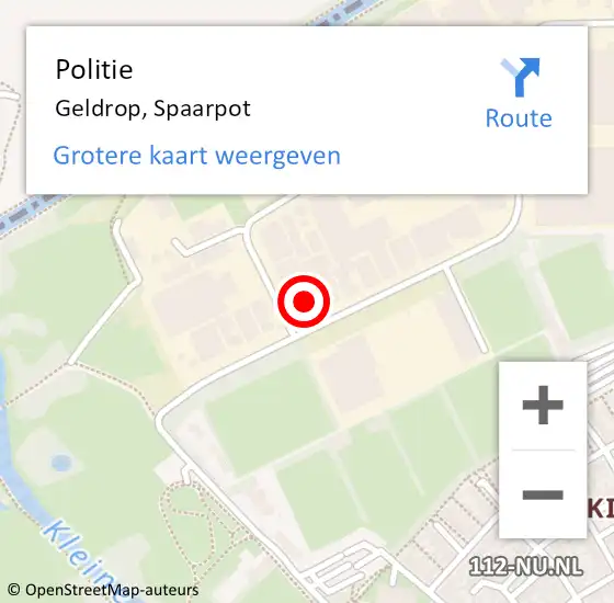 Locatie op kaart van de 112 melding: Politie Geldrop, Spaarpot op 1 november 2022 10:30