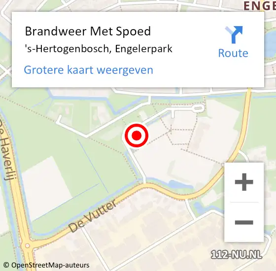 Locatie op kaart van de 112 melding: Brandweer Met Spoed Naar 's-Hertogenbosch, Engelerpark op 1 november 2022 14:03