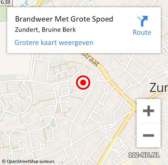 Locatie op kaart van de 112 melding: Brandweer Met Grote Spoed Naar Zundert, Bruine Berk op 1 november 2022 15:39