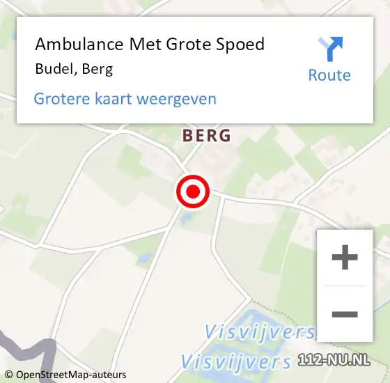 Locatie op kaart van de 112 melding: Ambulance Met Grote Spoed Naar Budel, Berg op 2 november 2022 05:21