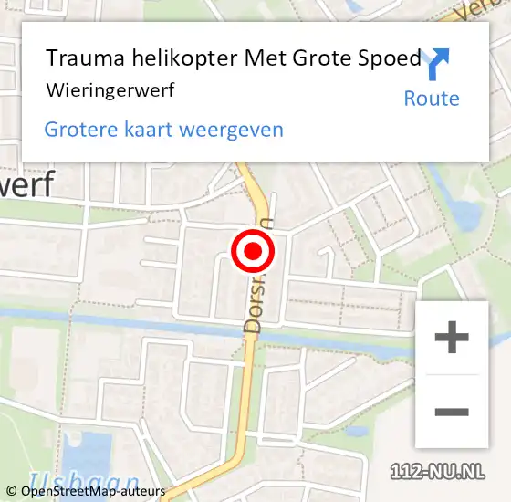 Locatie op kaart van de 112 melding: Trauma helikopter Met Grote Spoed Naar Wieringerwerf op 2 november 2022 08:59