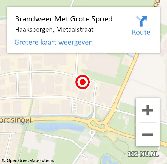 Locatie op kaart van de 112 melding: Brandweer Met Grote Spoed Naar Haaksbergen, Metaalstraat op 2 november 2022 10:19