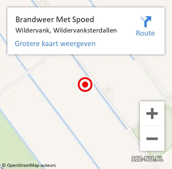 Locatie op kaart van de 112 melding: Brandweer Met Spoed Naar Wildervank, Wildervanksterdallen op 2 november 2022 11:35