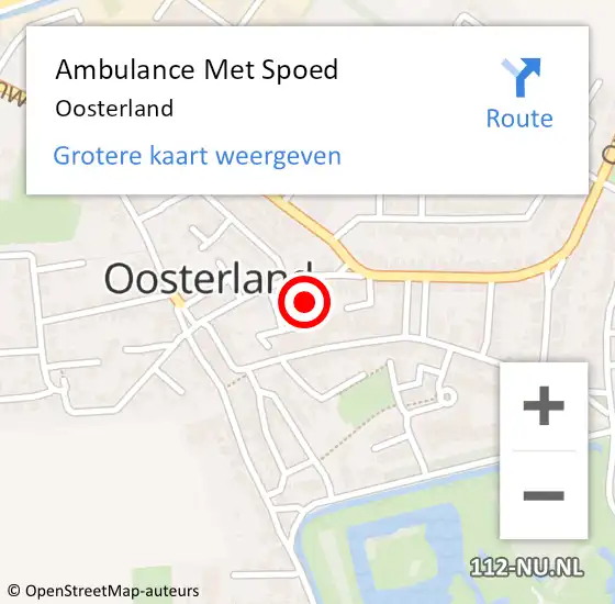 Locatie op kaart van de 112 melding: Ambulance Met Spoed Naar Oosterland op 2 november 2022 13:02