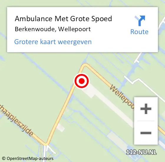 Locatie op kaart van de 112 melding: Ambulance Met Grote Spoed Naar Berkenwoude, Wellepoort op 2 november 2022 15:35