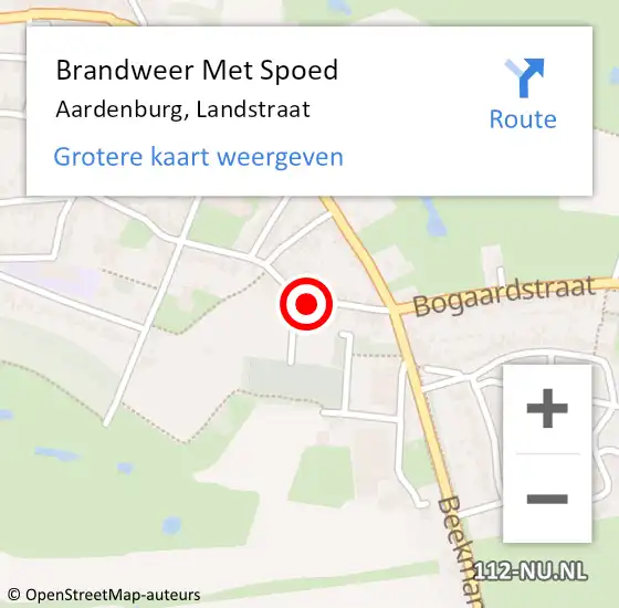 Locatie op kaart van de 112 melding: Brandweer Met Spoed Naar Aardenburg, Landstraat op 2 november 2022 16:14