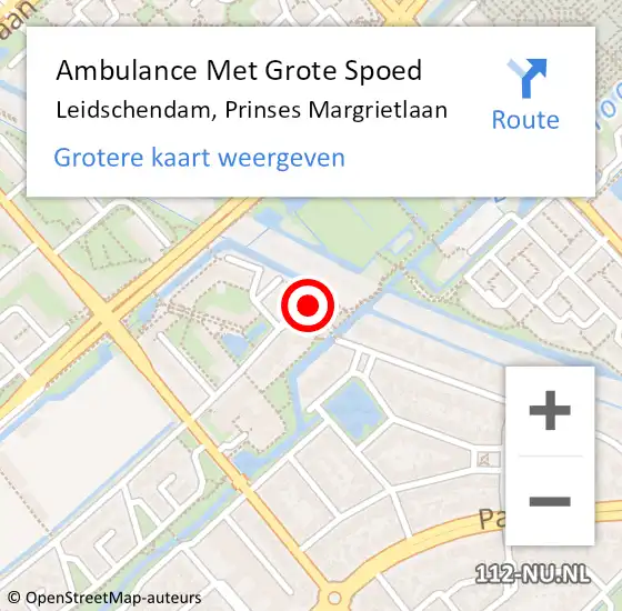 Locatie op kaart van de 112 melding: Ambulance Met Grote Spoed Naar Leidschendam, Prinses Margrietlaan op 2 november 2022 23:18