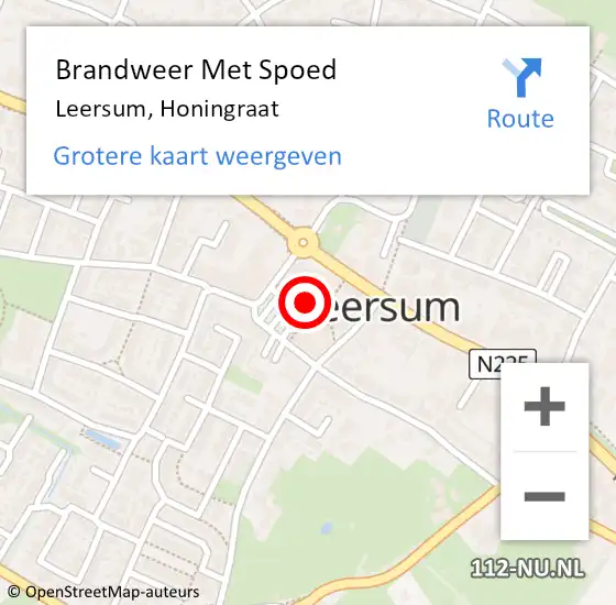 Locatie op kaart van de 112 melding: Brandweer Met Spoed Naar Leersum, Honingraat op 3 november 2022 00:24