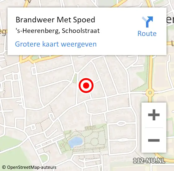 Locatie op kaart van de 112 melding: Brandweer Met Spoed Naar 's-Heerenberg, Schoolstraat op 3 november 2022 03:43