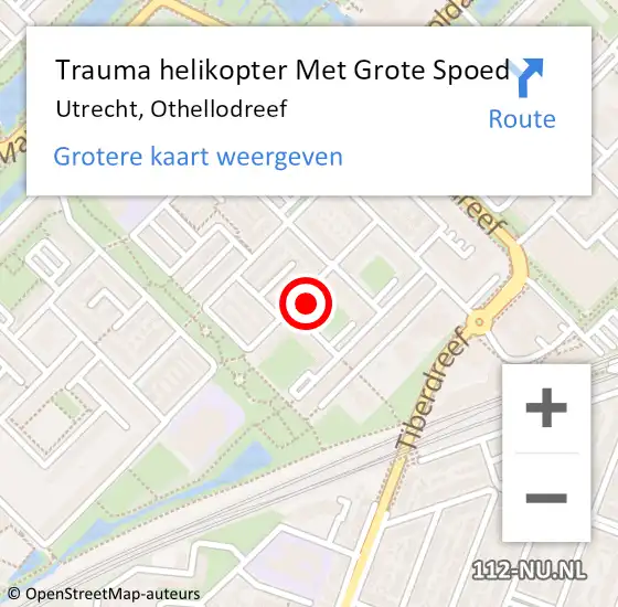 Locatie op kaart van de 112 melding: Trauma helikopter Met Grote Spoed Naar Utrecht, Othellodreef op 3 november 2022 06:43