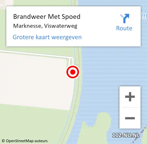 Locatie op kaart van de 112 melding: Brandweer Met Spoed Naar Marknesse, Viswaterweg op 3 november 2022 07:39