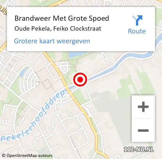 Locatie op kaart van de 112 melding: Brandweer Met Grote Spoed Naar Oude Pekela, Feiko Clockstraat op 3 november 2022 14:03