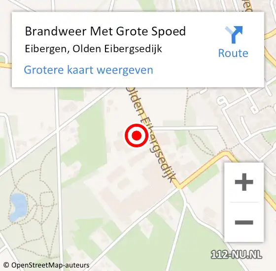 Locatie op kaart van de 112 melding: Brandweer Met Grote Spoed Naar Eibergen, Olden Eibergsedijk op 3 november 2022 16:32