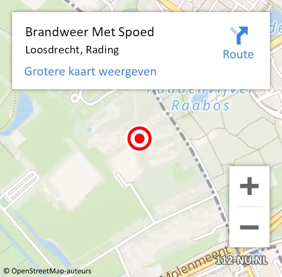 Locatie op kaart van de 112 melding: Brandweer Met Spoed Naar Loosdrecht, Rading op 3 november 2022 17:20