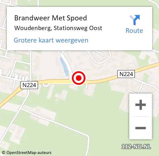 Locatie op kaart van de 112 melding: Brandweer Met Spoed Naar Woudenberg, Stationsweg Oost op 3 november 2022 18:37