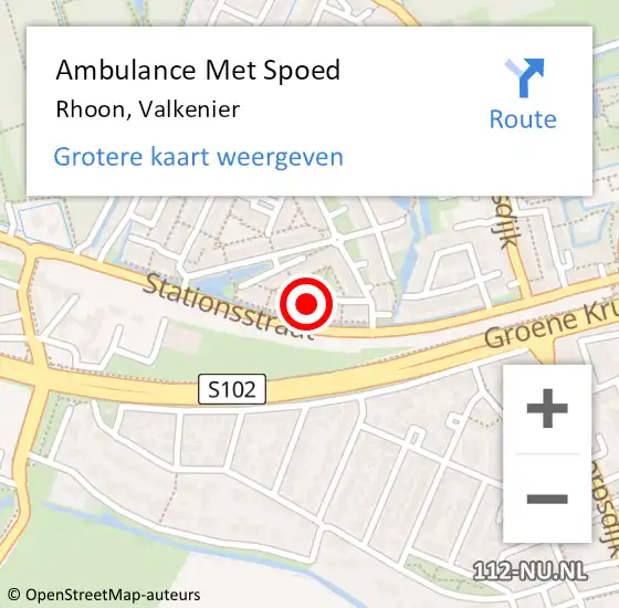 Locatie op kaart van de 112 melding: Ambulance Met Spoed Naar Rhoon, Valkenier op 3 november 2022 18:47