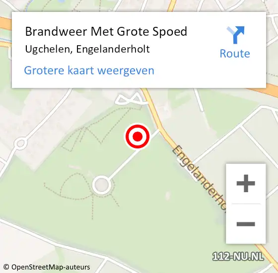 Locatie op kaart van de 112 melding: Brandweer Met Grote Spoed Naar Ugchelen, Engelanderholt op 3 november 2022 21:02