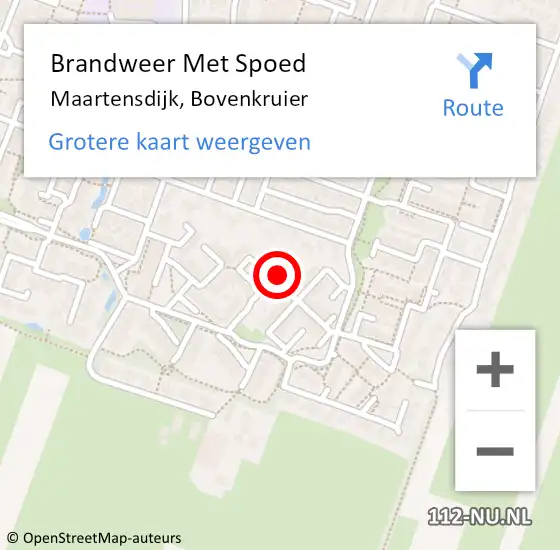 Locatie op kaart van de 112 melding: Brandweer Met Spoed Naar Maartensdijk, Bovenkruier op 4 november 2022 12:55