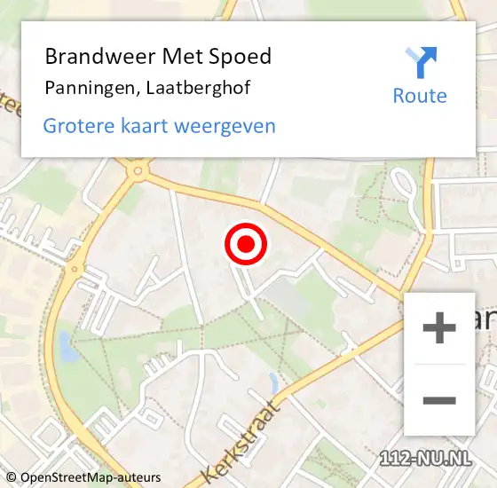 Locatie op kaart van de 112 melding: Brandweer Met Spoed Naar Panningen, Laatberghof op 4 november 2022 14:34