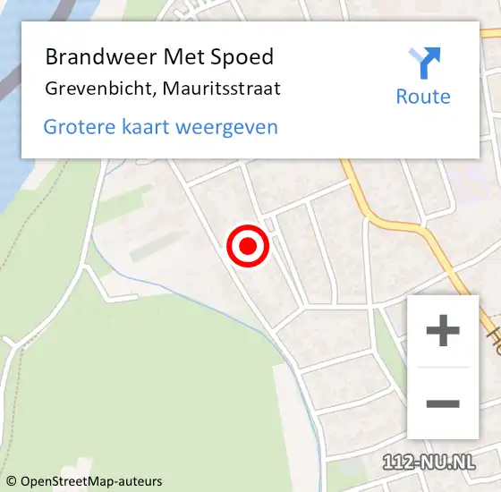 Locatie op kaart van de 112 melding: Brandweer Met Spoed Naar Grevenbicht, Mauritsstraat op 5 november 2022 01:33