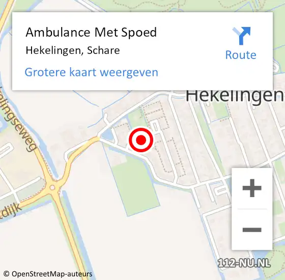 Locatie op kaart van de 112 melding: Ambulance Met Spoed Naar Hekelingen, Schare op 5 november 2022 02:27