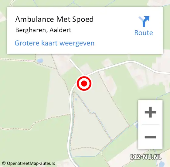Locatie op kaart van de 112 melding: Ambulance Met Spoed Naar Bergharen, Aaldert op 5 november 2022 09:42