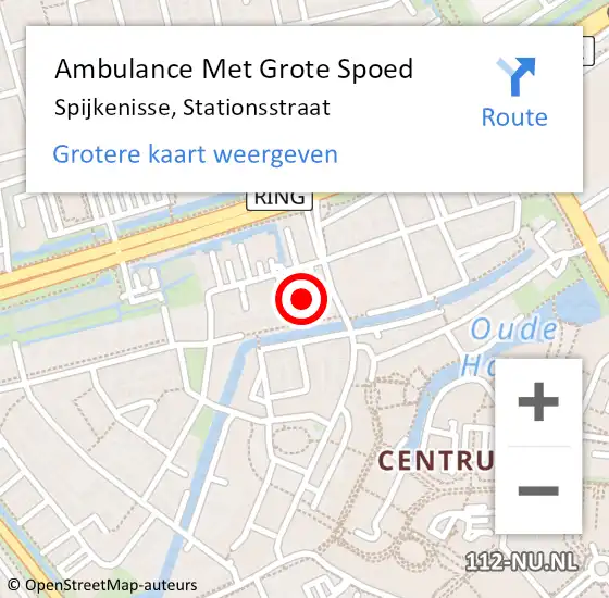 Locatie op kaart van de 112 melding: Ambulance Met Grote Spoed Naar Spijkenisse, Stationsstraat op 5 november 2022 09:52