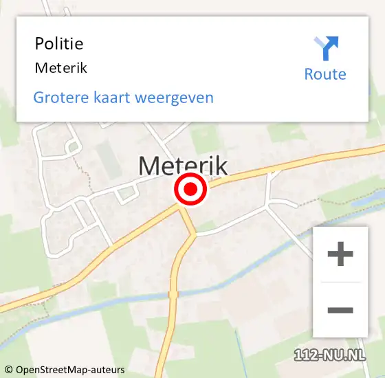 Locatie op kaart van de 112 melding: Politie Meterik op 5 november 2022 10:24