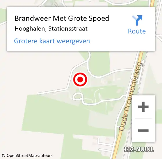 Locatie op kaart van de 112 melding: Brandweer Met Grote Spoed Naar Hooghalen, Stationsstraat op 5 november 2022 17:16