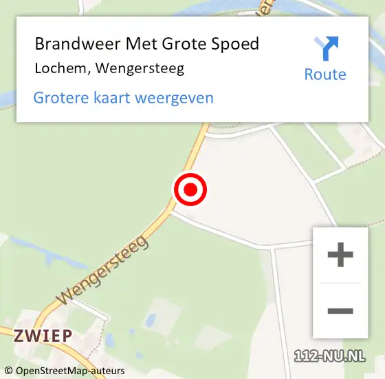 Locatie op kaart van de 112 melding: Brandweer Met Grote Spoed Naar Lochem, Wengersteeg op 5 november 2022 21:04