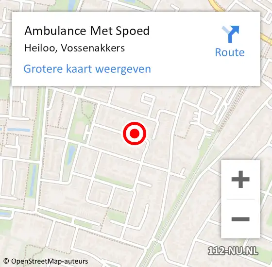 Locatie op kaart van de 112 melding: Ambulance Met Spoed Naar Heiloo, Vossenakkers op 5 november 2022 22:01