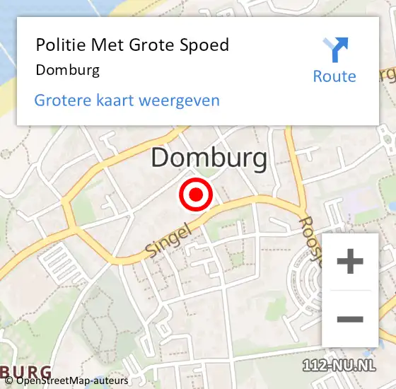 Locatie op kaart van de 112 melding: Politie Met Grote Spoed Naar Domburg op 6 november 2022 00:20