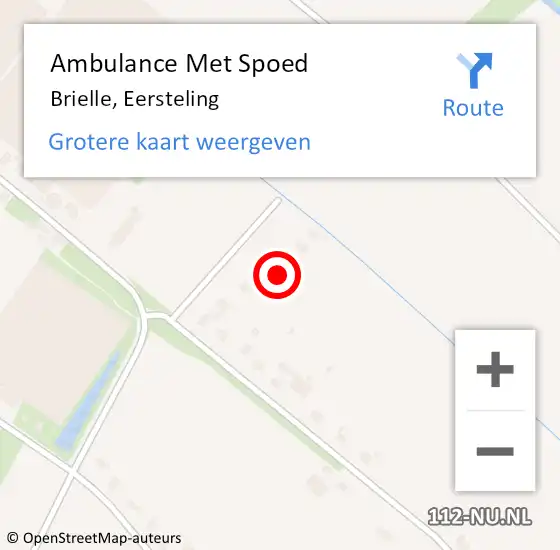 Locatie op kaart van de 112 melding: Ambulance Met Spoed Naar Brielle, Eersteling op 6 november 2022 12:19