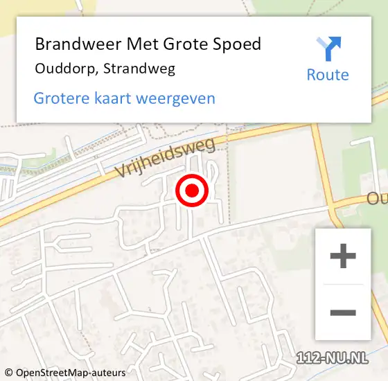 Locatie op kaart van de 112 melding: Brandweer Met Grote Spoed Naar Ouddorp, Strandweg op 6 november 2022 16:12