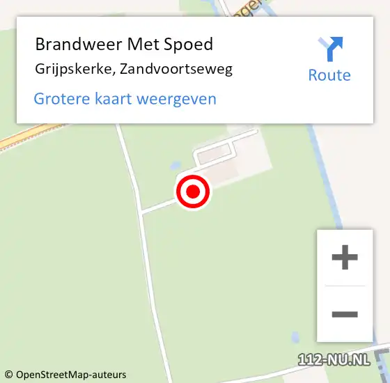 Locatie op kaart van de 112 melding: Brandweer Met Spoed Naar Grijpskerke, Zandvoortseweg op 6 november 2022 17:27